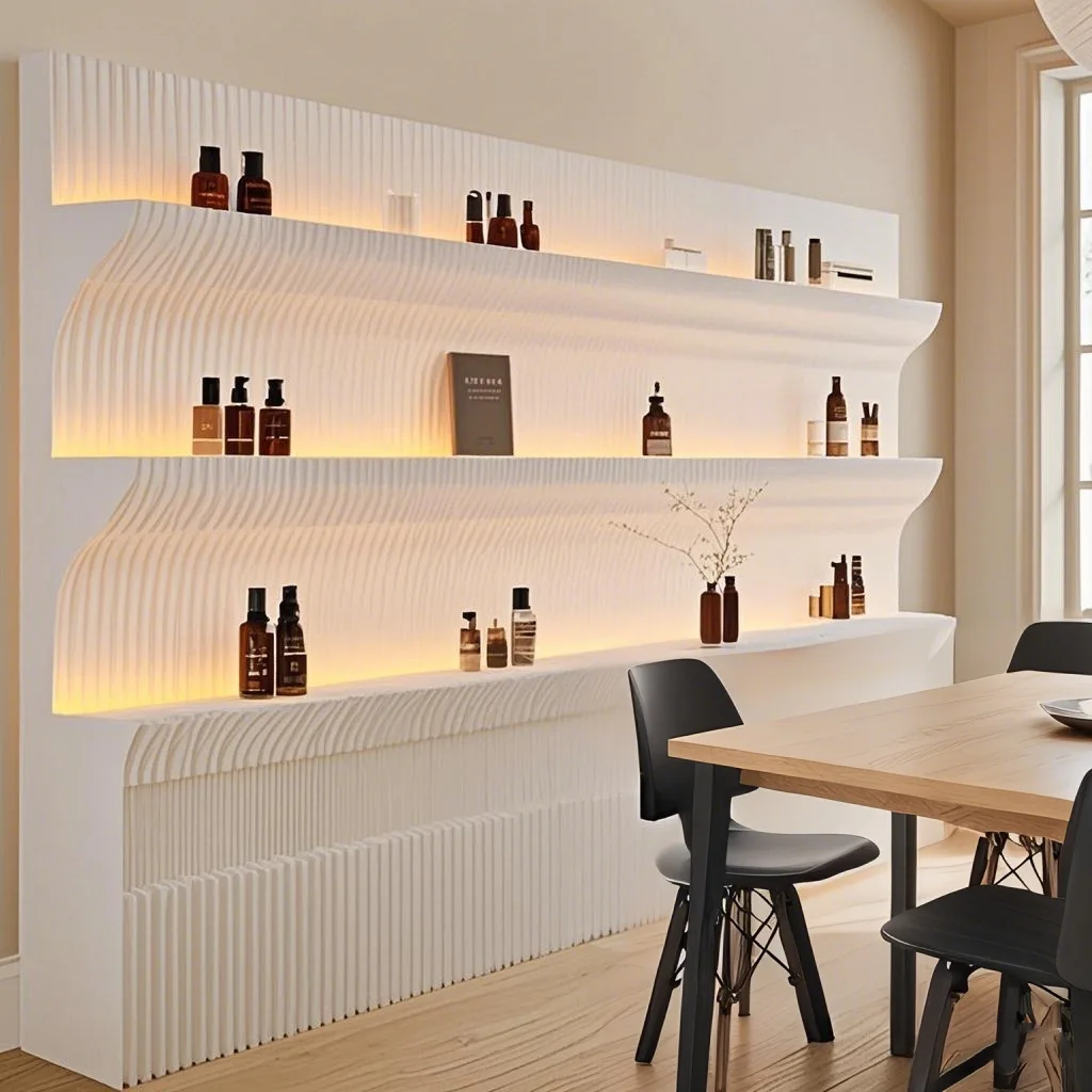 Paper Commercial Display Cabinet Display Stand Office Luminous Figure Model With Lamp Product Screen Partition Light Branch