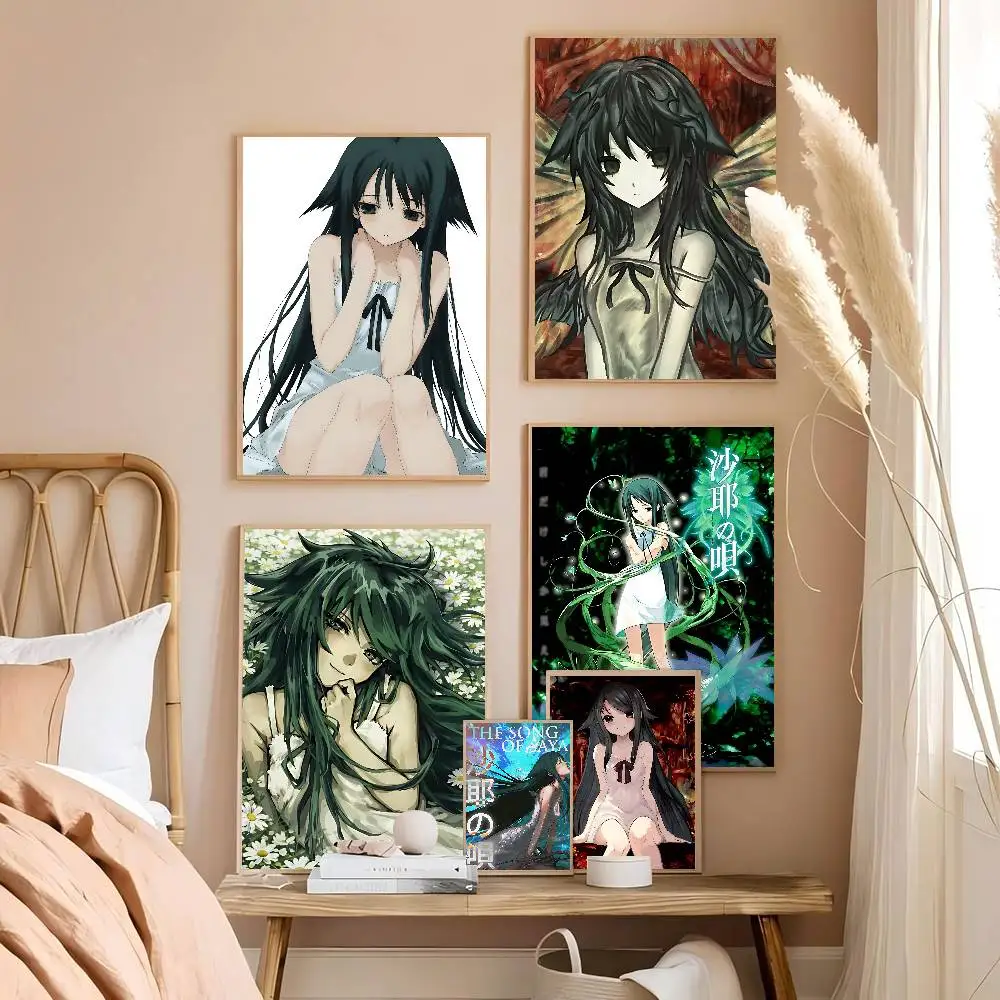 Saya No Uta The Song Of Saya DIY Sticky Poster Fancy Wall Sticker For Living Room Bar Decoration Wall Decor