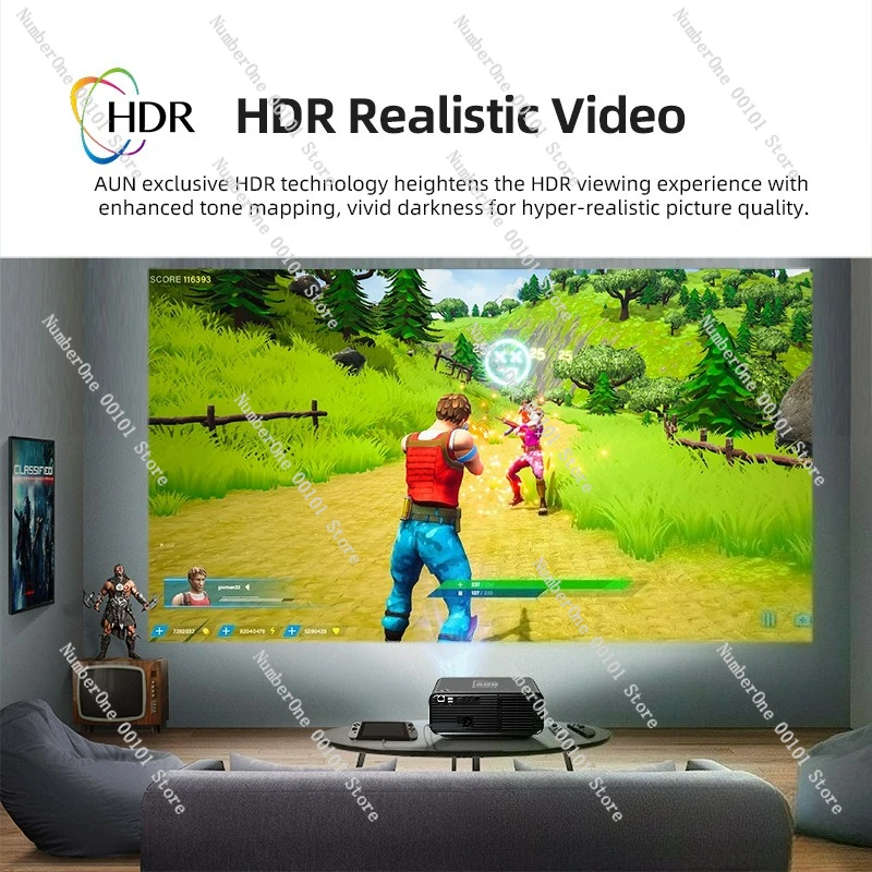 2024 new high definition intelligent digital projector overseas genuine Android TV cross-border direct supply 1080P 4K projector