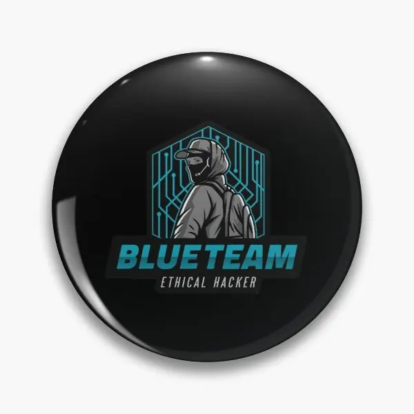 Blue Team Hacker Design  Soft Button Pin Clothes Lover Brooch Decor Gift Creative Badge Cute Lapel Pin Cartoon Funny Jewelry