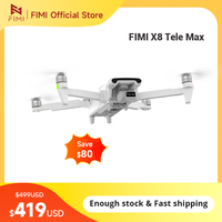 FIMI X8 Tele Max drone 1/2-inch CMOS Wide-Angle Tele Camera 30x Hybrid Zoom 4K 60fps 3-axis Gimbal GPS AI Super Night Video
