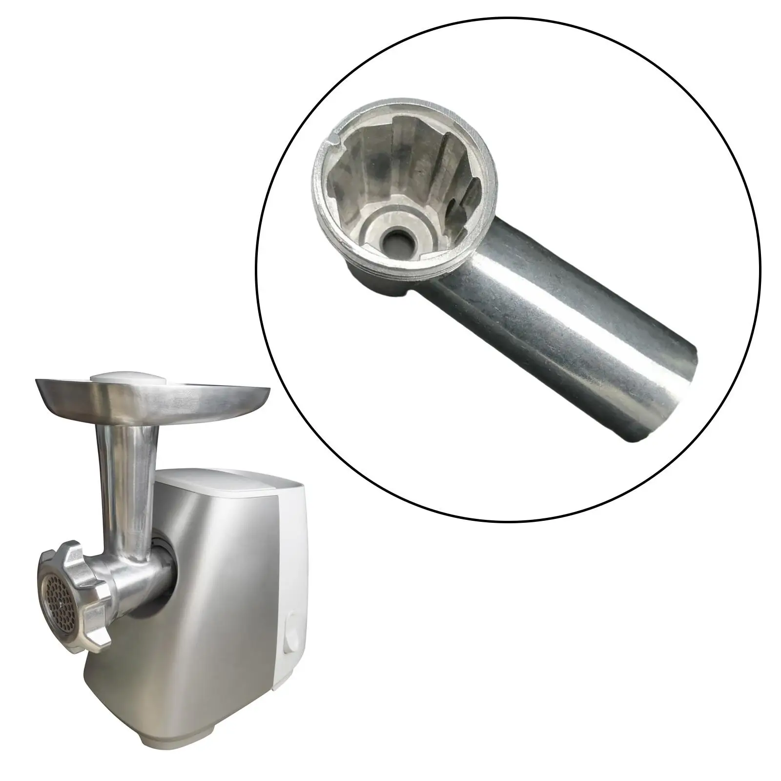 ตัวเครื่องบดเนื้อแบบสกรู ทำจากโลหะ แข็งแรง ขนาดเส้นผ่านศูนย์กลาง 51 มม. น้ำหนักเบา อุปกรณ์ครัวระดับมืออาชีพ อะไหล่ทดแทน อุปกรณ์เสริมสำหรับเครื่องบดแบบสกรู