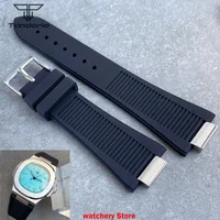 Correa de goma para reloj Nautilus, caja de reloj automático de 40mm, movimiento NH35 NH36, piezas de repuesto para reloj de pulsera, 20mm