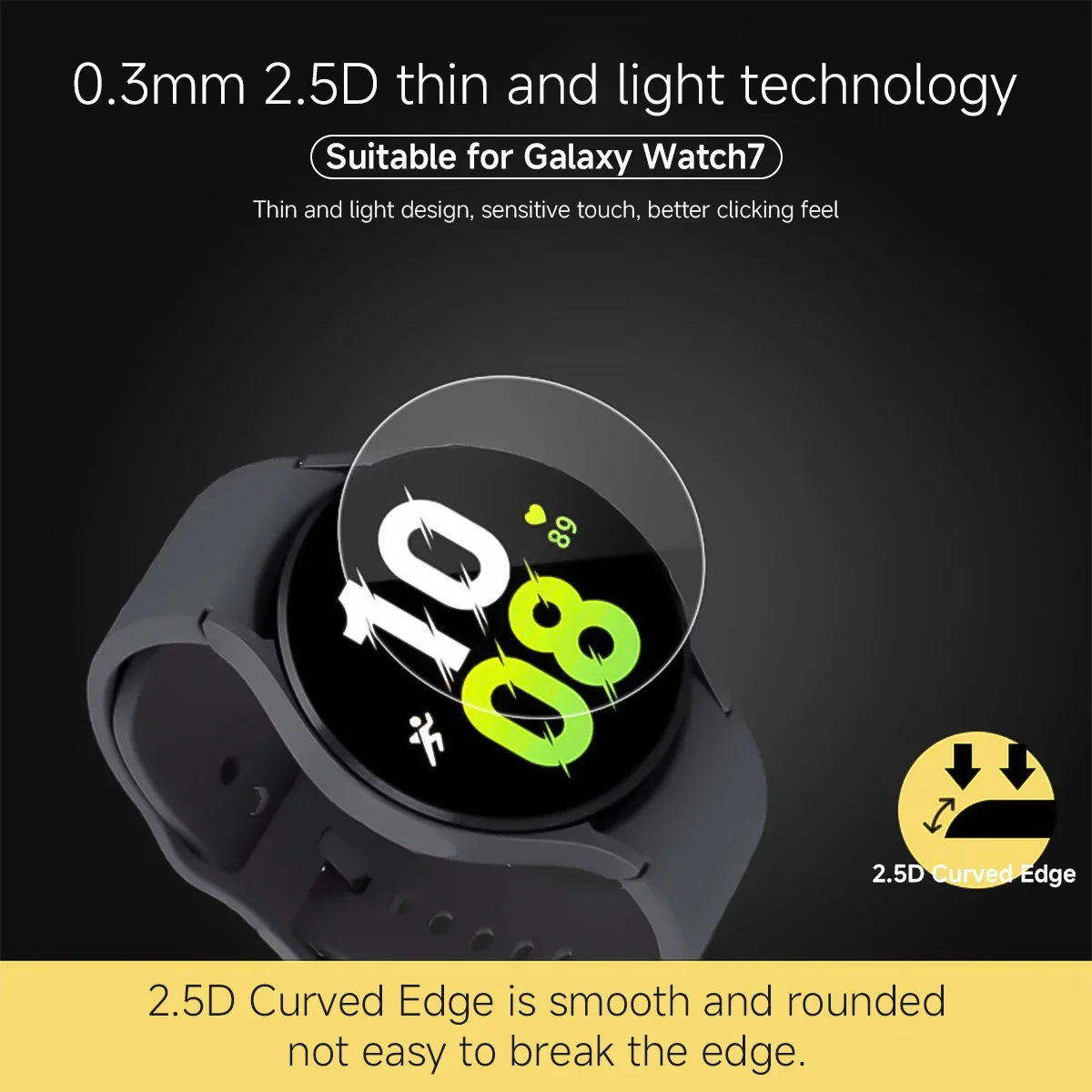 サムスンギャラクシーウォッチ用スクリーンプロテクター,取り付けが簡単な強化ガラス,7, 40mm, 44mm, 47mm, 1〜5個