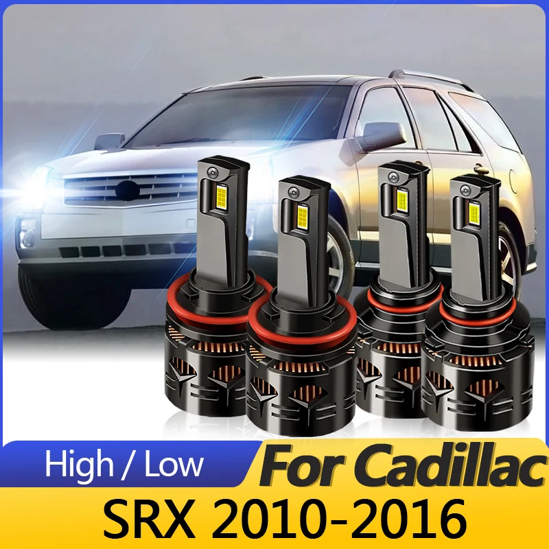 

2PCS High quality White CANbus For Cadillac SRX 2010-2016 LED Headlights High Beams Low Beams 12V Bulbs 30000LM Plug and Play