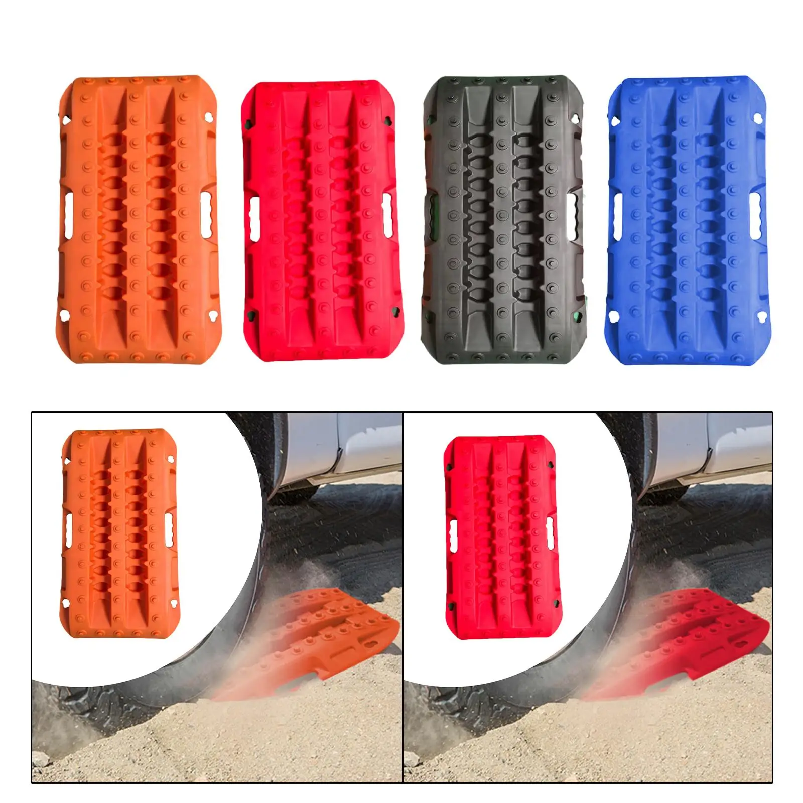 Off Road Traction Boards Anti Skid Tire Pad Emergency Recovery Tracks Lightweight Portable for Car SUV Snow Mud Camping