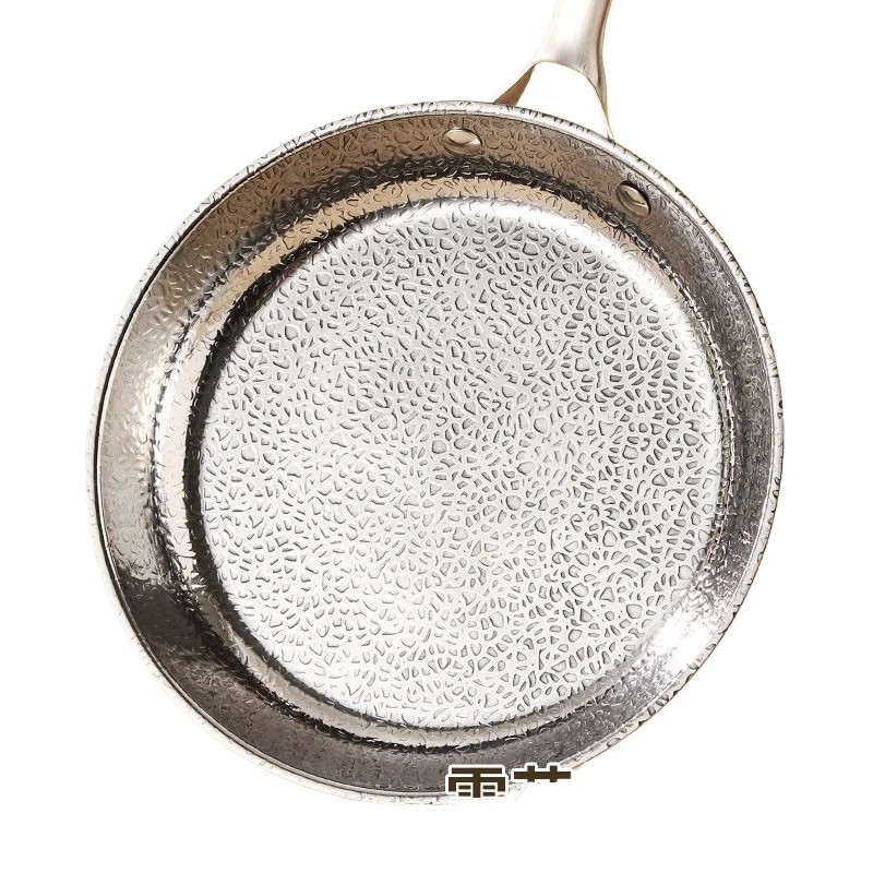 Non-stick Stainless Steel Frying Pan, Ideal for Eggs and Steaks, Smokeless for Gas and Induction Cooktops