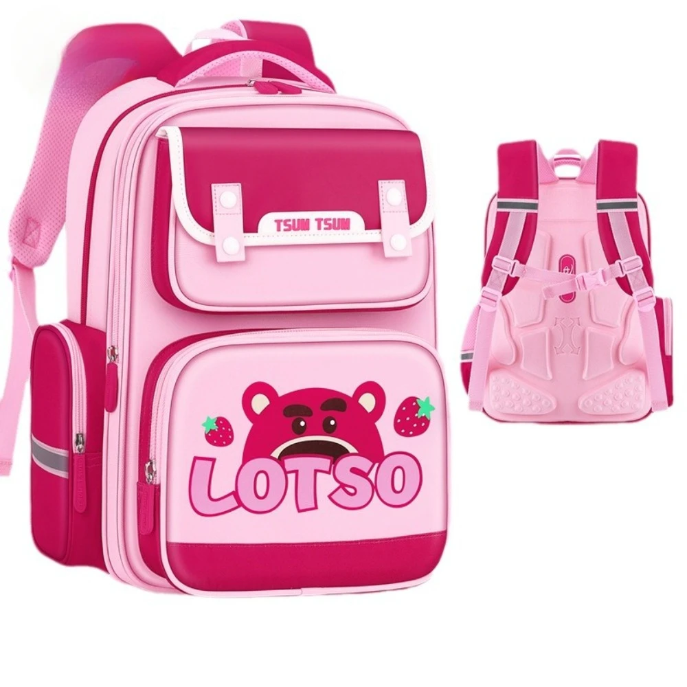 

Disney Popular Cartoon Character Lotso Backpack For 1-4 Grade Students Girls Exquisite Large Capacity Backpack To Reduce Burden