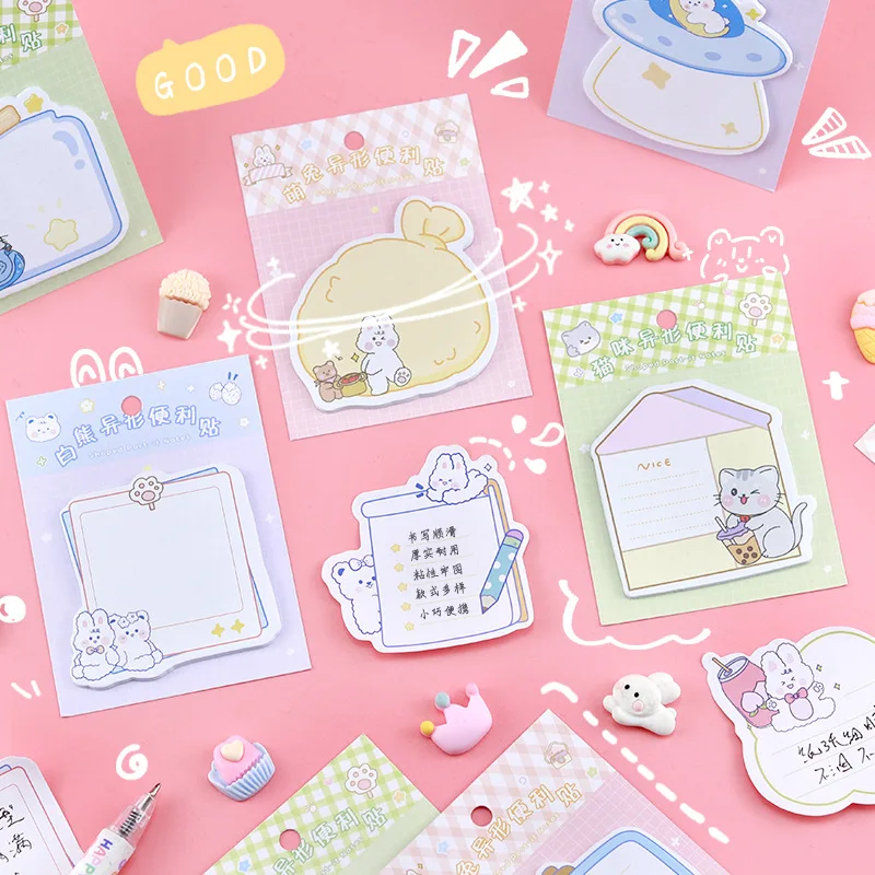 

Creative Cartoon Shaped Note Student Classroom Memo Record Lazy Cat Time Note Book Teacher Stationery Prizes Sticky Notes