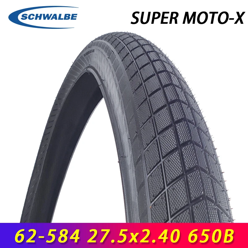 SCHWALBE SUPER MOTO-X 62-584 27.5x2.40 650B Wide Comfortable Safe MTB Bike E-bikes Tire 30-55 PSI E-50 Bicycle E-bikes Parts