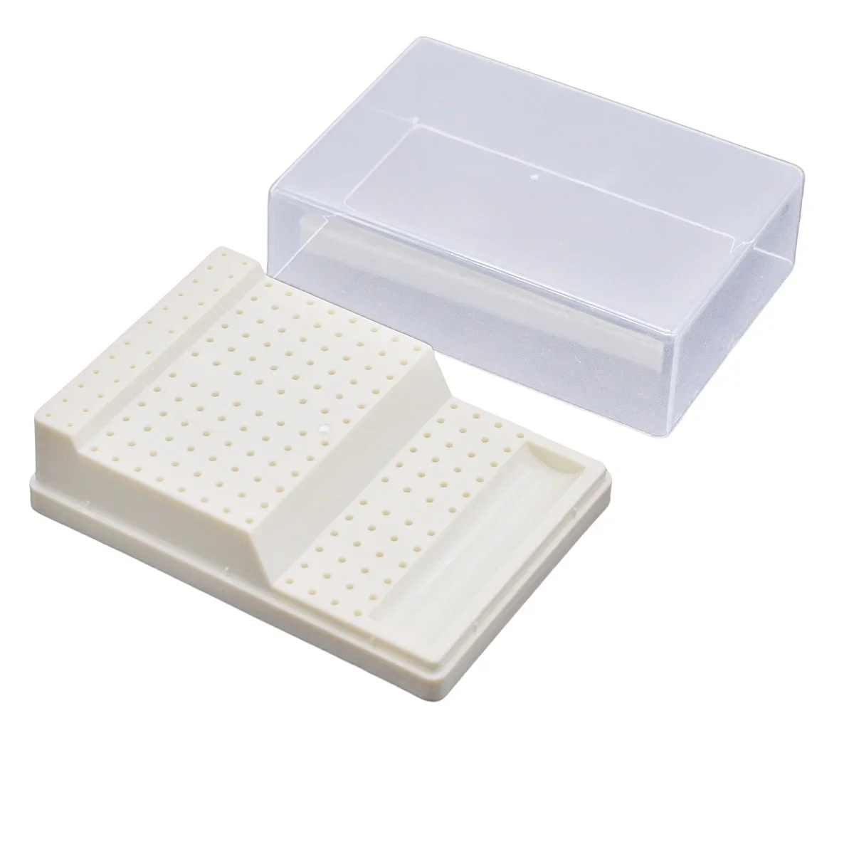 

1 шт., пластиковые стоматологические боры с 168 отверстиями, коробка для дрели, алмазная подставка, блок для стерилизации, держатель для чехла, лабораторные инструменты