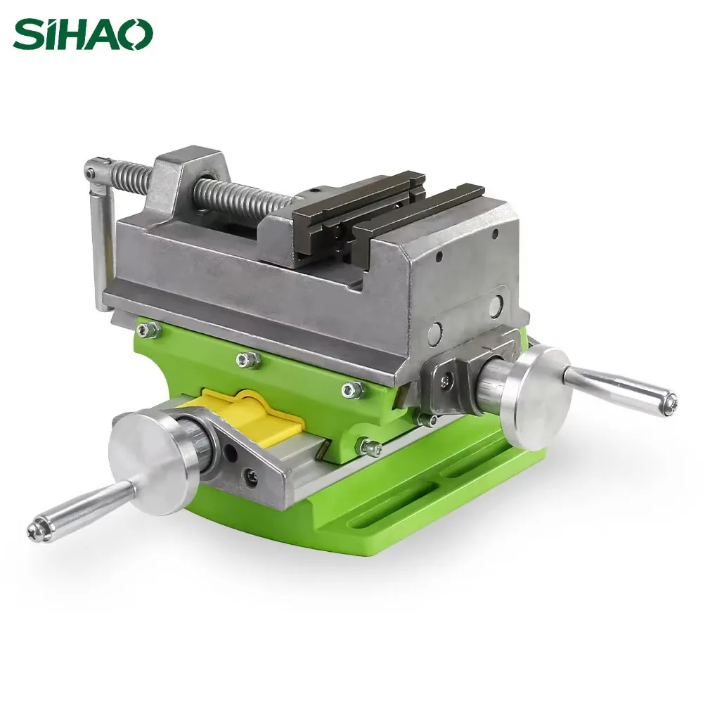 SIHAO  2 in 1 Milling Drilling Precision Vise Swivel Base Table Aluminium Alloy Compound Worktable