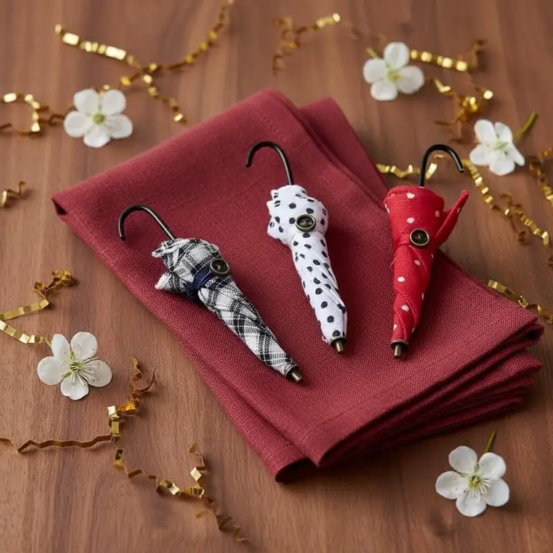 Mini Doll Umbrella Cute Tiny Photo Prop Doll Accessory for 1/6 1/12  Doll Dress Up Children Role Play Gift