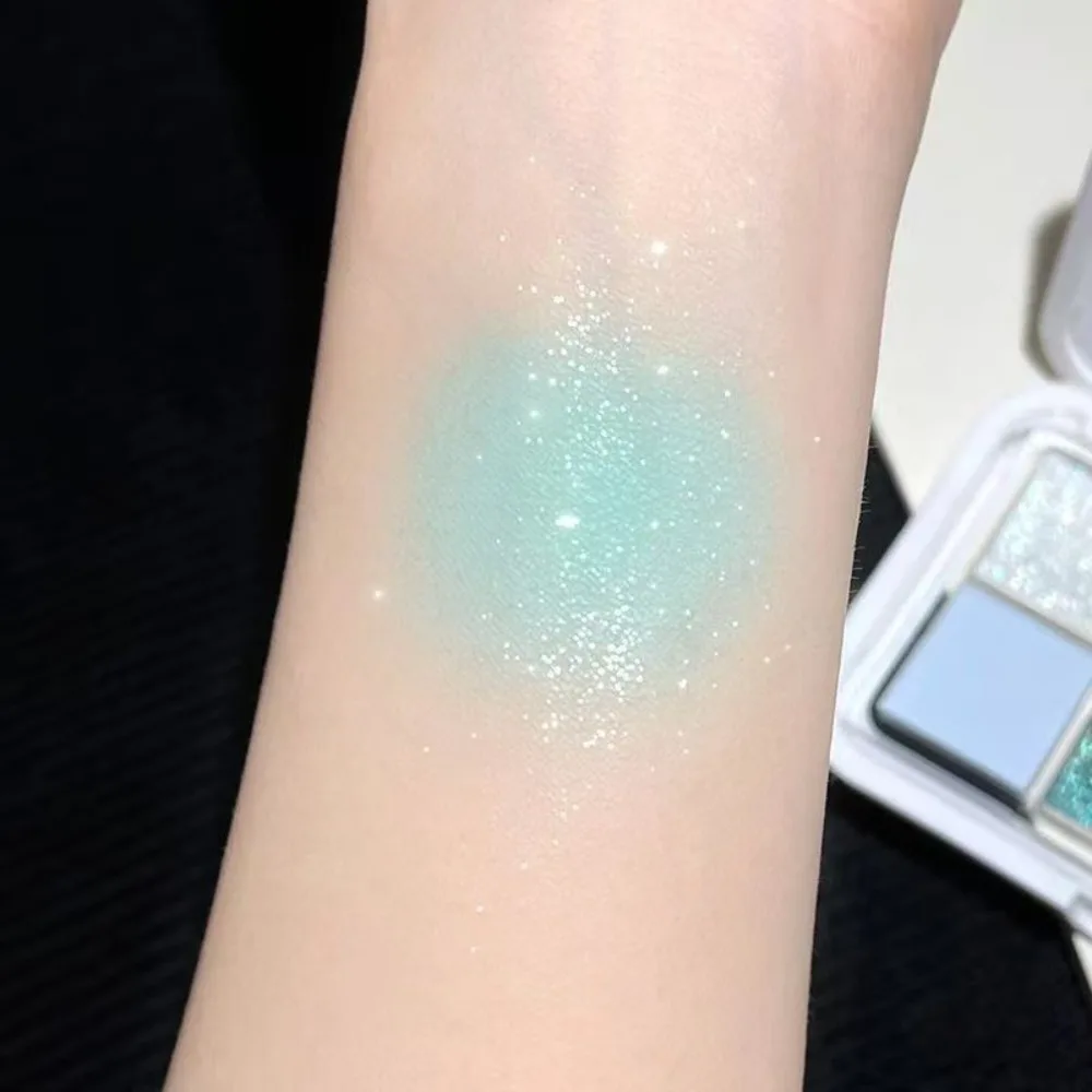 Long Lasting Glitter Eyeshadow Highlighter Vibrant Colors Waterproof Eyeshadow Natural Brightening Effect Eye Pigment Party