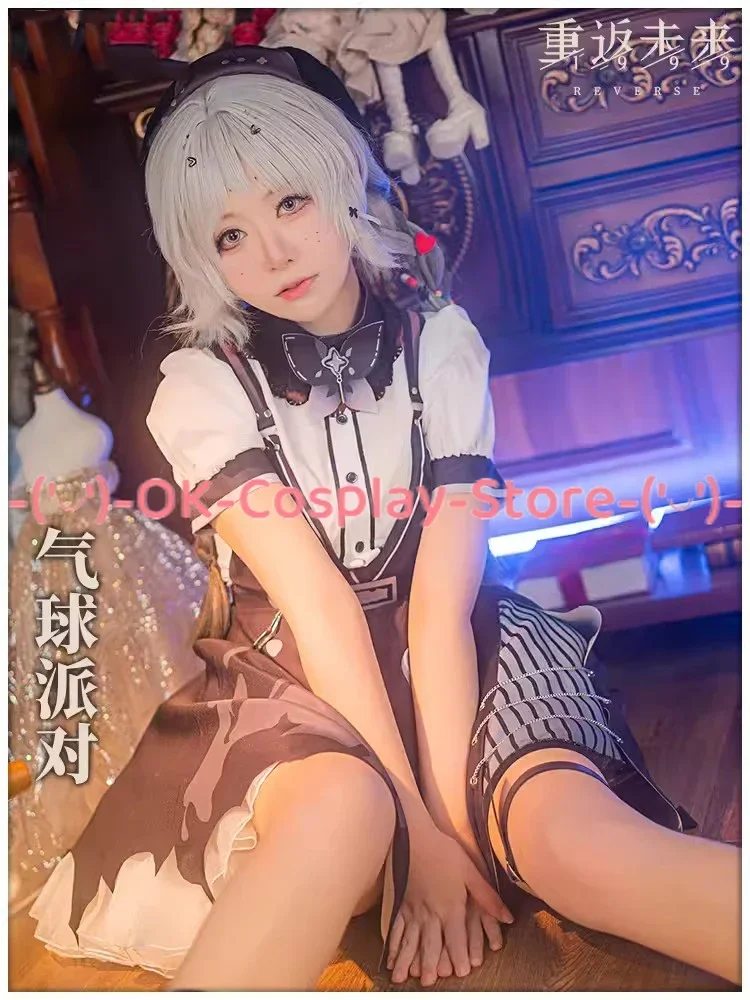 Game Reverse:1999 Balloon PARTY Cosplay Costume Women Party Dress Suit with Hat Halloween Uniforms Anime Clothing Custom Made