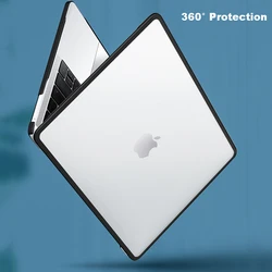 Soft TPU Edge+PC Transparent Case for Macbook 2022 M2 Air 13 Protect Cover for Macbook Pro 13 14 16 2023 New Case A2779 A2780