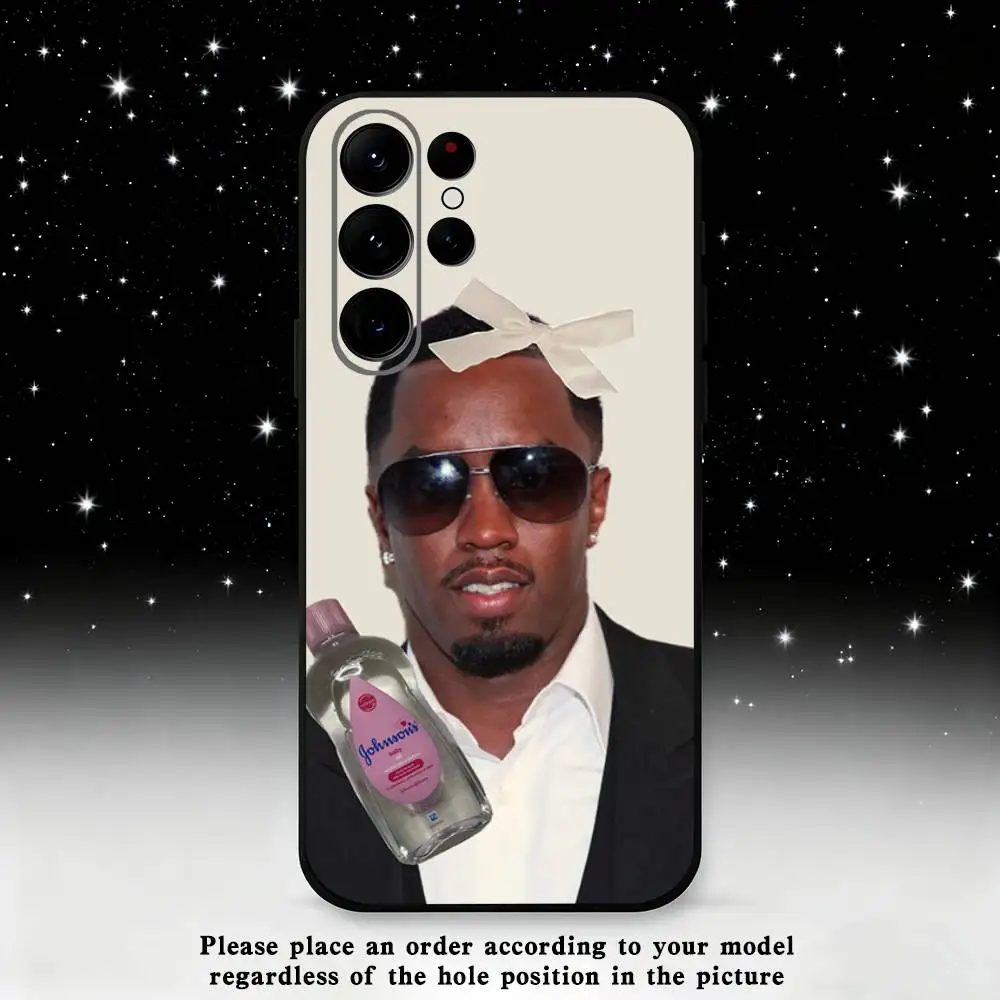Funda de teléfono P.D-Diddy b-baby baby oil para Samsung S25, S24 Ultra, S20, S30 plus, S22 plus, S23, S30 Ultra 5G, carcasa negra de silicona