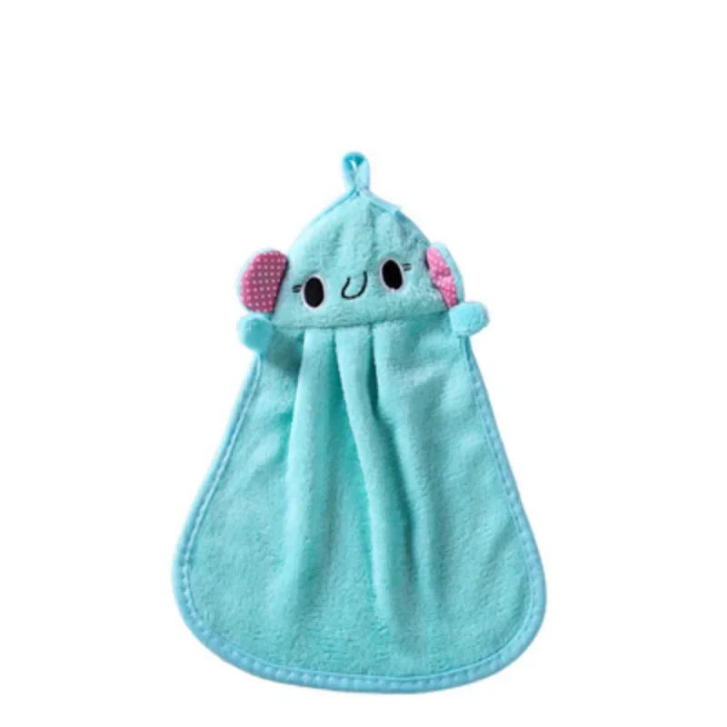 Baby Nursery Hand Towel Bath Towels Toddler Soft Plush Cartoon Animal Wipe Hanging Bathing Towel For Children kitchen Towel