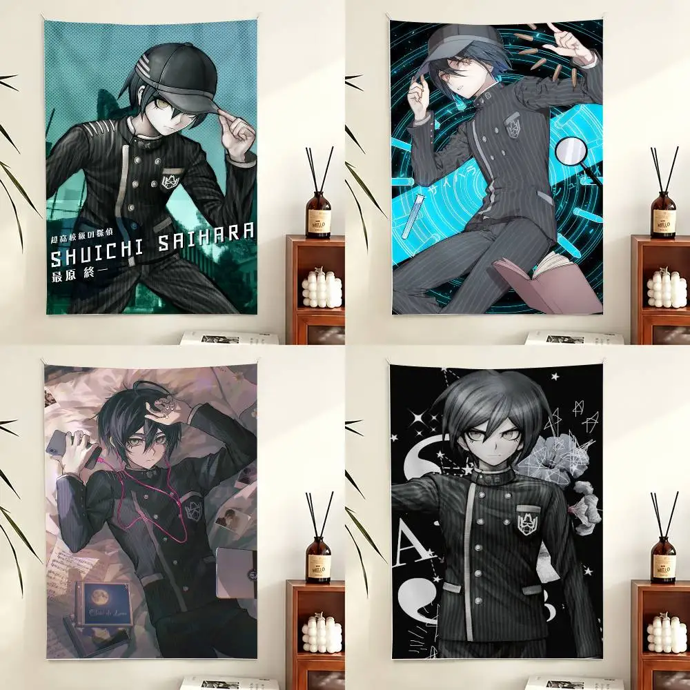 Anime D-Danganronpa S-Shuichi Saihara Flag Outdoor Decorations for Bedrooms Home Decor Items Banners Tapestry
