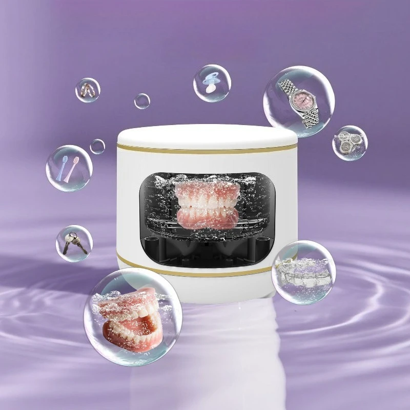 Household Jewelry with UV Lamp Denture Ultrasonic Cleaner