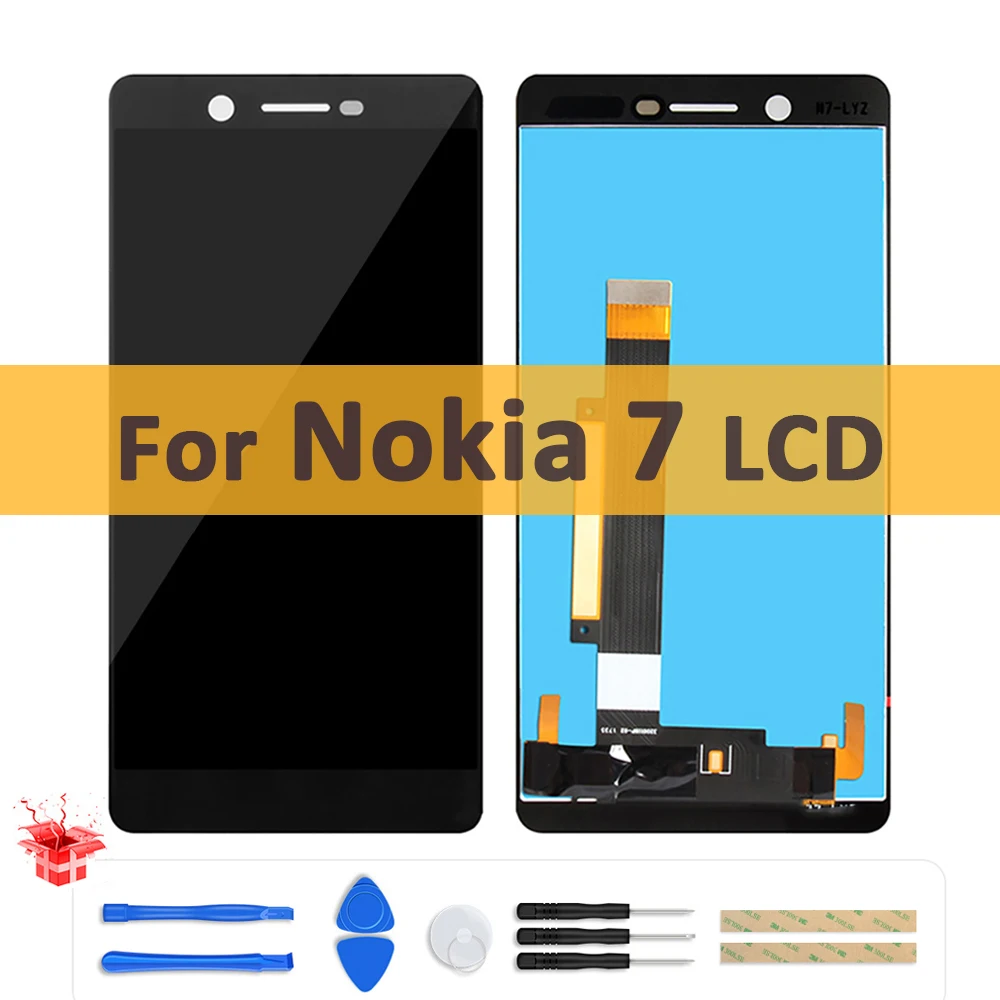 

5.2" Original For Nokia 7 2017 LCD Display N7 TA-1041 LCD Touch Screen Digitizer Assembly with Frame For Nokia 7 LCD Replacement