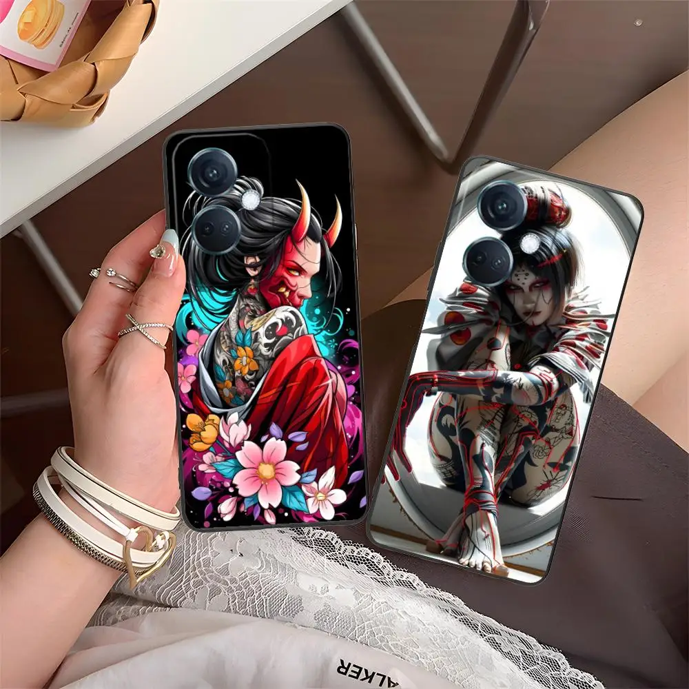 Чехол для мобильного телефона Geisha Tattoos для OPPO Find X9 X8 X7 X6 X5 X3 X2 Plus s Pro Ultra Lite, чехол с красочным принтом, роскошный чехол