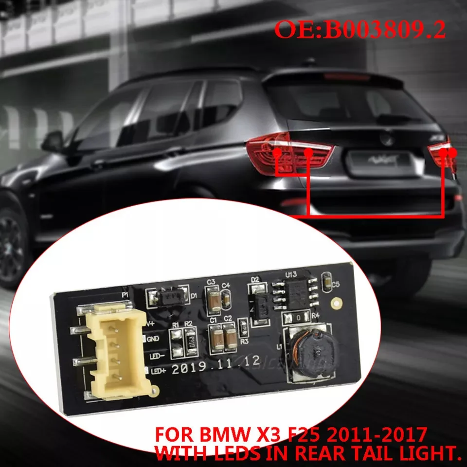 50pcs For BMW X3 F25 2011 2012 2013 2014 2015 LED Light Repair Plate Tail Light B003809.2 Rear Driver Plug And Play High Brightness Car Tail Light Replacement Accessories