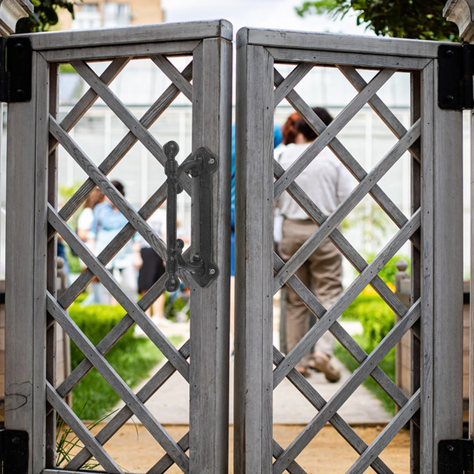 

Rustic Iron Barn Door Handle Heavy Duty Vintage Gate Pull Decorative Drawer Cabinet Hardware for Garden Furniture