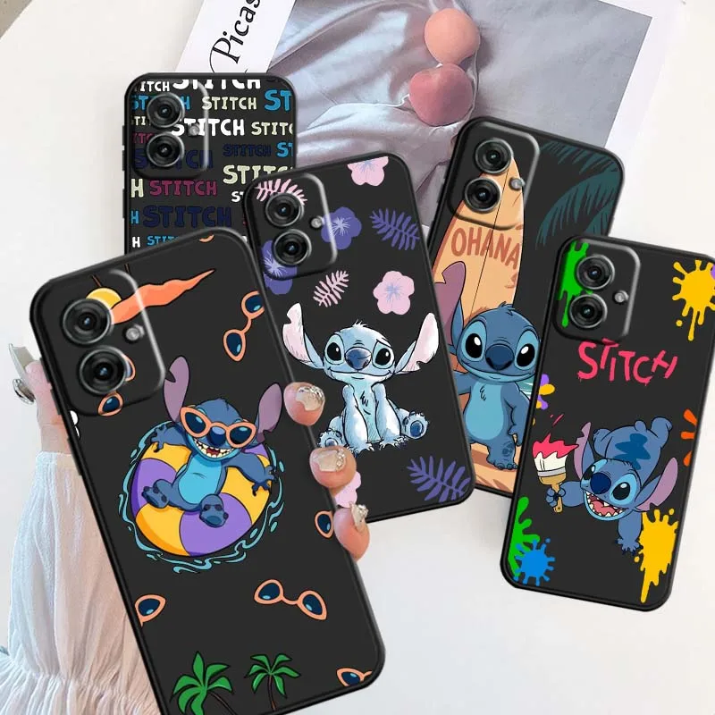 

Anime Lilo Stitch Cute For Motorola G85 Edge 50 G24 G35 G14 G04 40 G72 G34 G31 G Stylus G54 G13 G32 5G Black Phone Case