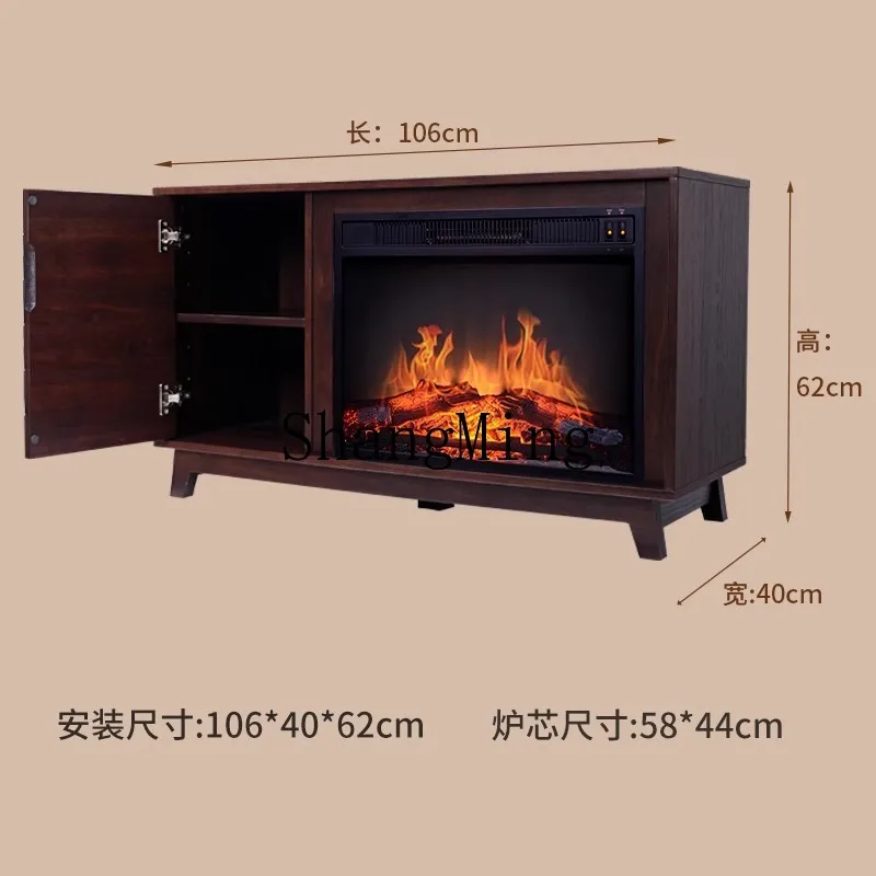 HJ Fireplace Cabinet Home Economy Decorative Heating Bedroom Living Room TV Storage Energy Saving Heater