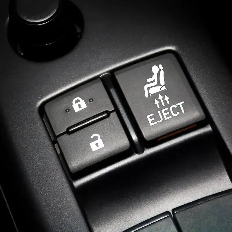 1Pc Men's Humorous Automotive Accessories EJECT Button Stickers For Empty Car Buttons Joke Gift For Car Enthusiasts
