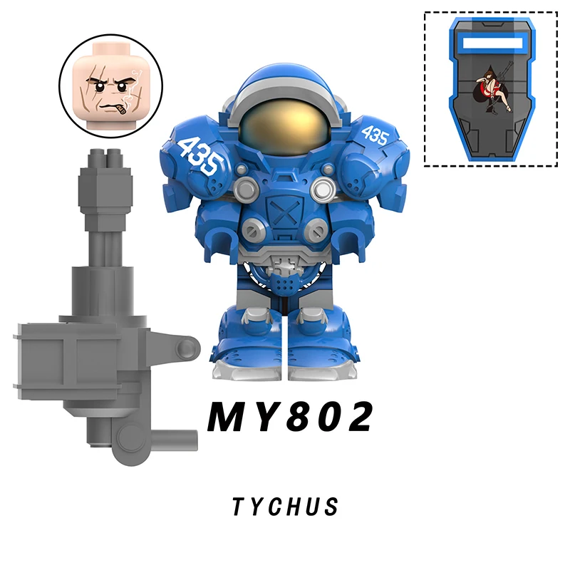

HEROCROSS MY611 MY601 Ultramarines Swordsmen Guarding T60 Power Armor Mini Robot Figure Bricks Assembling Doll Building Blocks