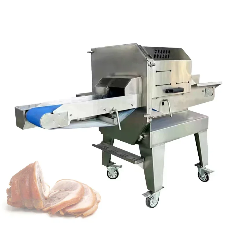 

Commercial Automatic Electric Braised Meat Cutting Machine For Sausages Braised Beef Barbecue Cooked Meat Slicing Machine