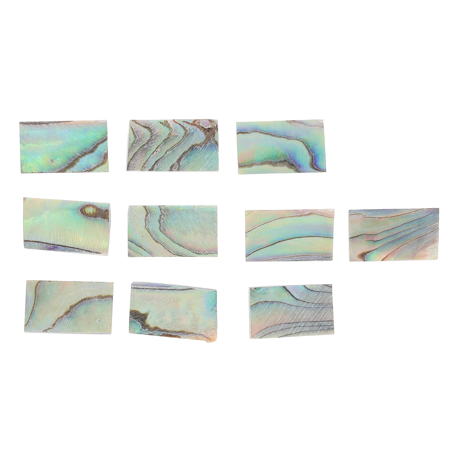 

10 Pcs Abalone Shell Inlay Strips Decoration for Guitar Decorate DIY Sound Hole Exquisite