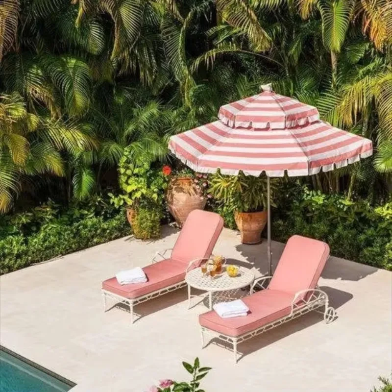Sunbeds Outdoor Lounge Beach Chairs Sun Loungers More Design Swimming Pool Resort Leisure Hotel Garden Teak