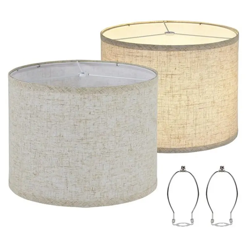 

【FITTING】2 шт. абажуры для барабанных ламп 13 дюймов, верх X 13 дюймов, дно X 10 дюймов, высокий паук, установка в овсянку для настольных и торшевых ламп