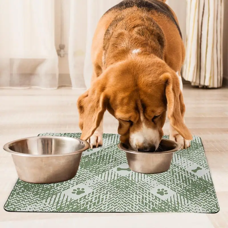 Anti Slip Pet Feeding Mat Waterproof Pet Placemat Absorbent Dog Cat Feeding Mats Waterproof Pet Placemat Quick Dry Dog Water