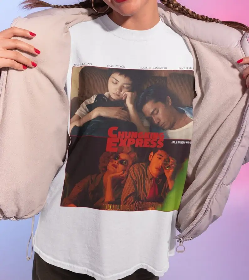 Chungking Express Movie T-shirt, Unisex Vintage Retro Movie Tee Shirt, Asian Movie Hong Kong, Washed Oversized Shirt