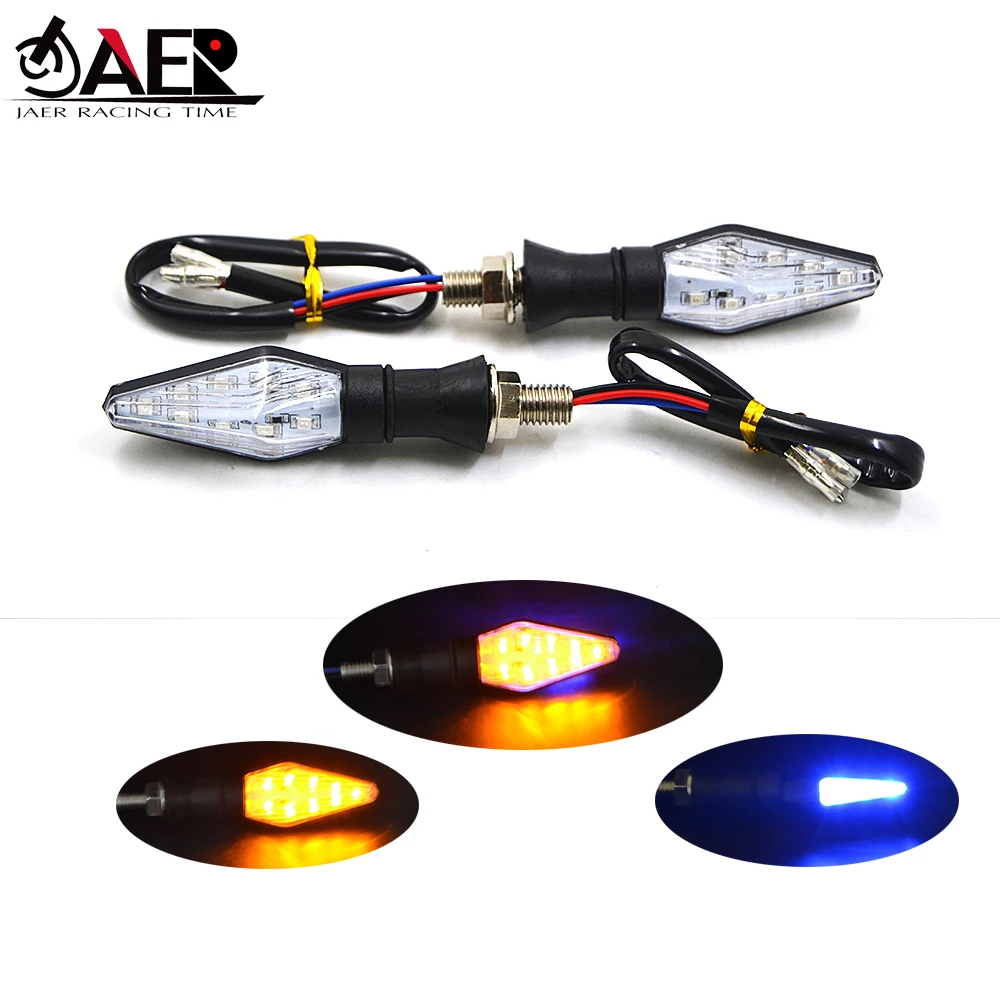 2X Motorcycle LED Turn Signal Indicators Light Amber Blinker Light 12V 1.3W Motorbike Lamp Super Bright Easy to Install