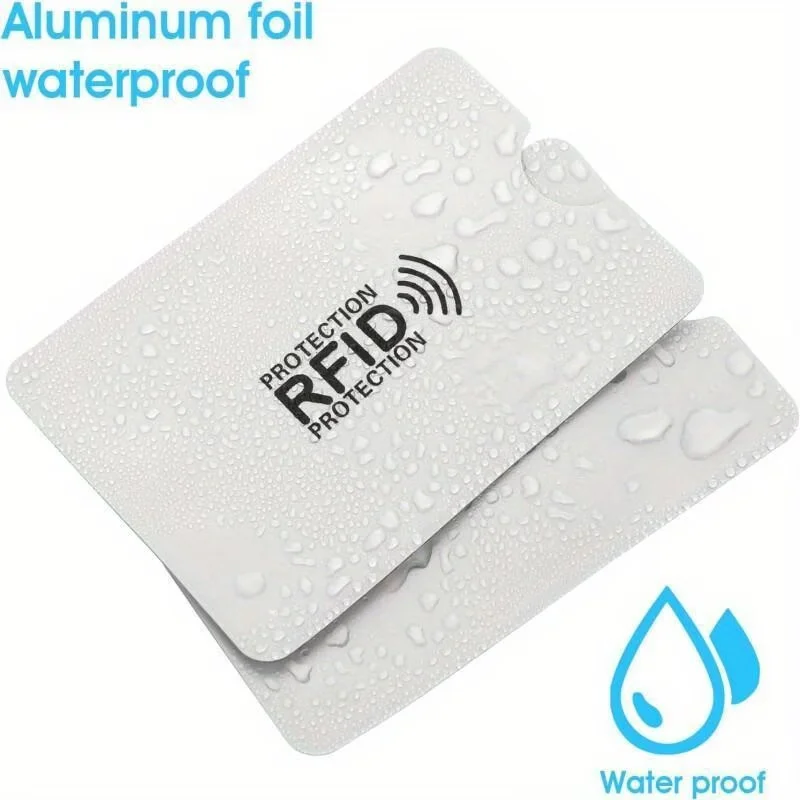 10Pcs RFID Blocking Card Sleeves Premium Aluminum Anti-Slip ID Bank Card Protector Safe Identity Shield Wallet Card Covers