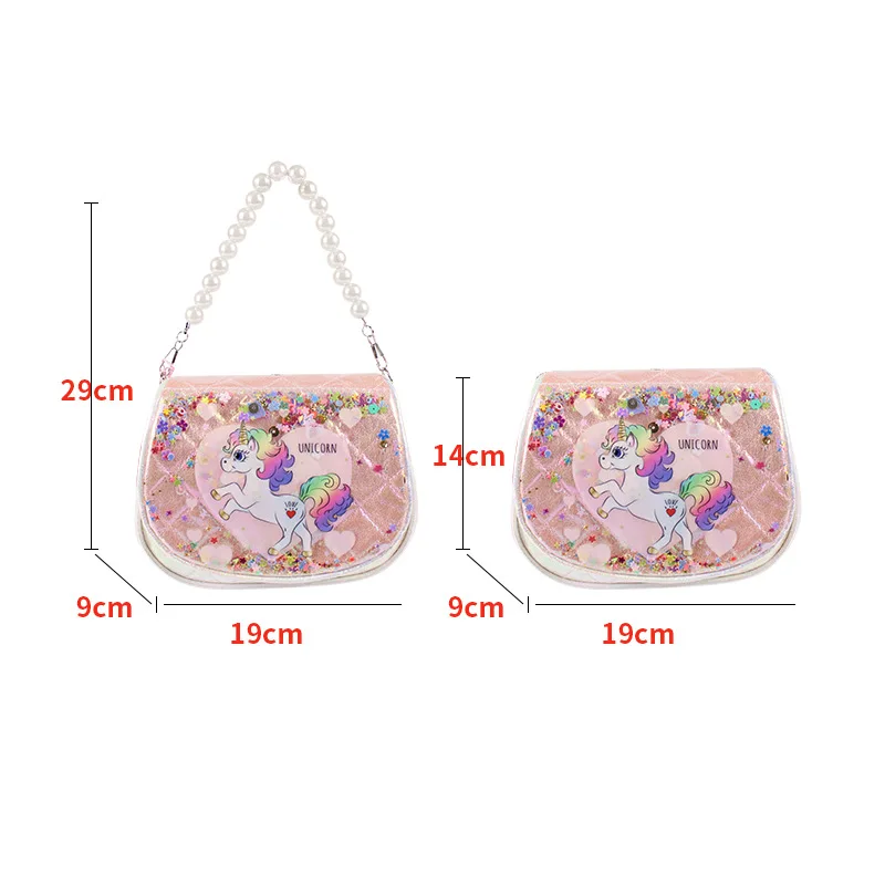 Kids Accessories Cartoon Children\'s Bags Cute Girl Shoulder Bag Fashionable Personalized Handheld Bag Unicorn Crossbody Bag