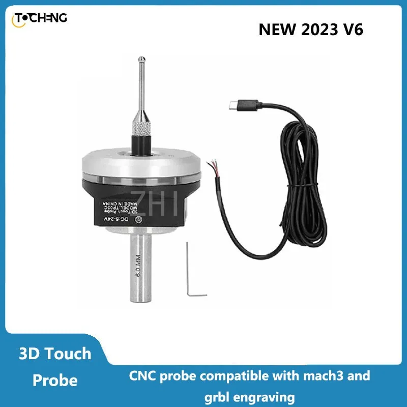 

2023 latest V6 anti-roll 3D Touch Probe edge finder centering precision CNC probe compatible with mach3 and grbl