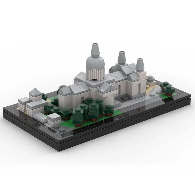 City Street View Model MOC Building Bricks St.Paul's Cathedral Modular Technology Children Holiday Gifts Assemble Toys Suit
