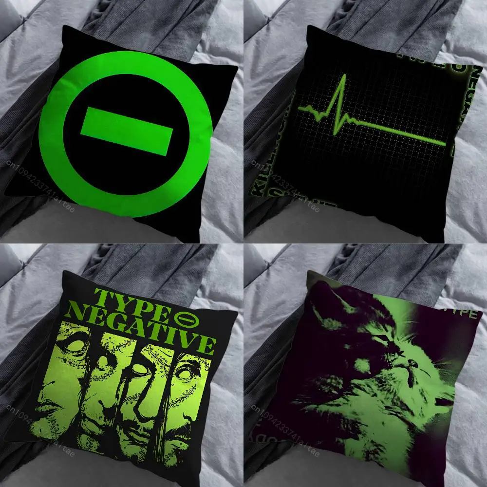 

T-Type O N-Negative Throw Pillow Case Living Room Sofa Cushion Cover For Home Bedroom Decoration Protector