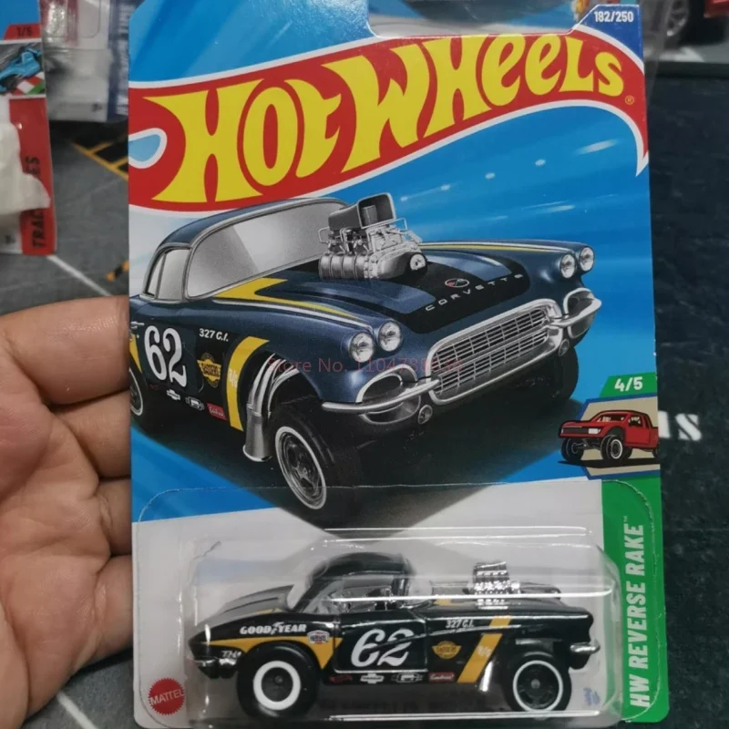 2025 ร้อนของแท้ล้อร้อนJกรณีSuper Treasure Hunt 62 Corvette Gasserสะสม 1:64 รถDiecastรุ่นรถยนต์ของเล่นของขวัญ
