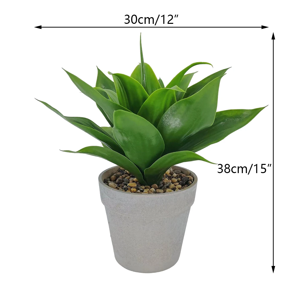 Artificial Plants Agave With Pulp Flowerpot Plastic Fake Green Plant Potted Home Decor Garden Office Indoor Outdoor Ornaments