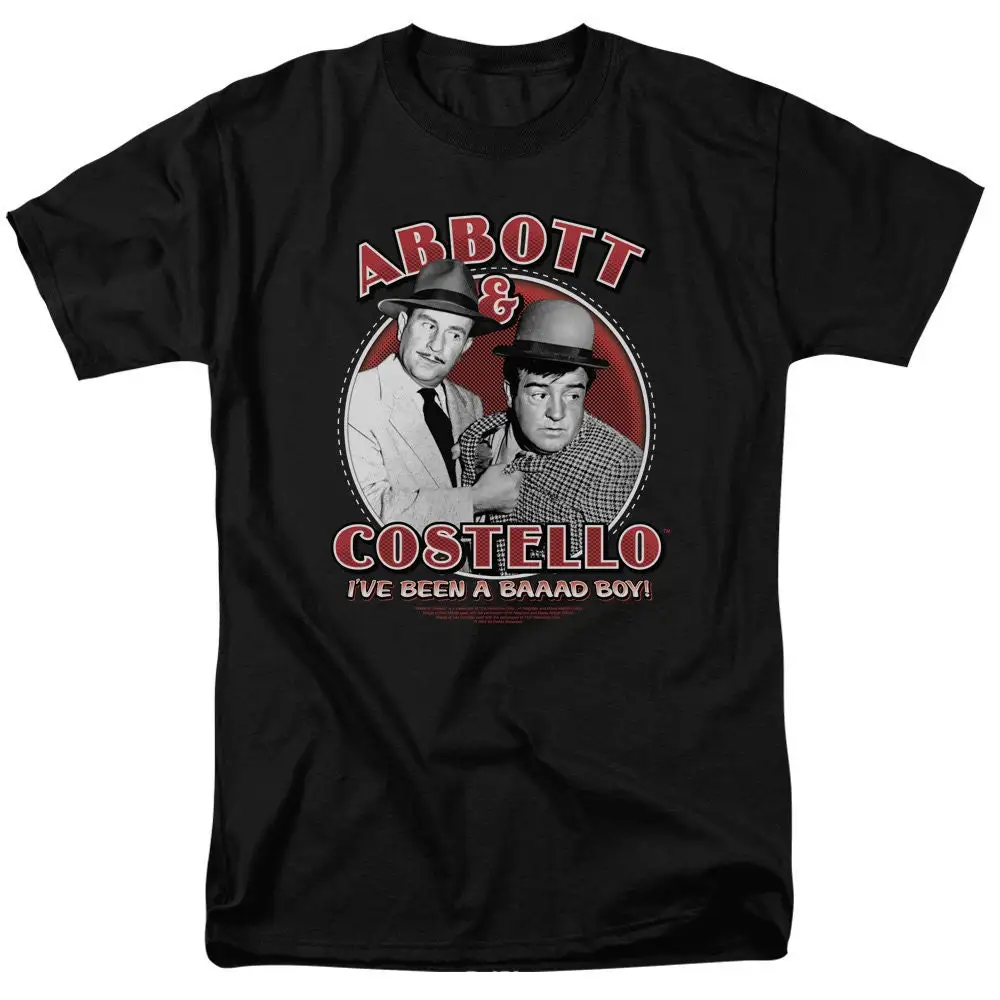 Abbott Costello I've Been A Bad Boy Black T Shirt