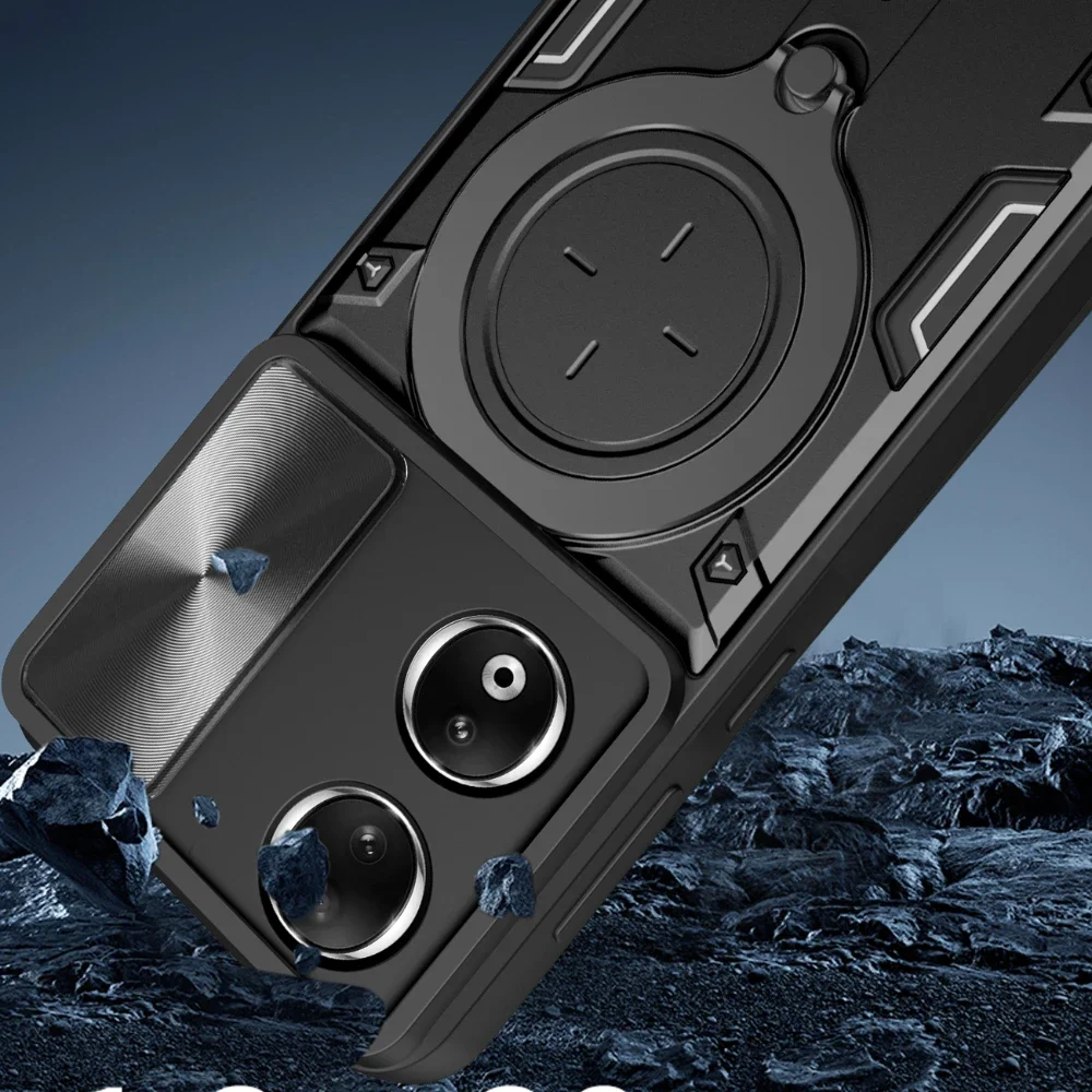 Funda protectora de lente deslizante para Honor 90, 5G, 90 Lite, 50 SE, X7A, X8, X8A, X6, X6S, 4G, soporte magnético