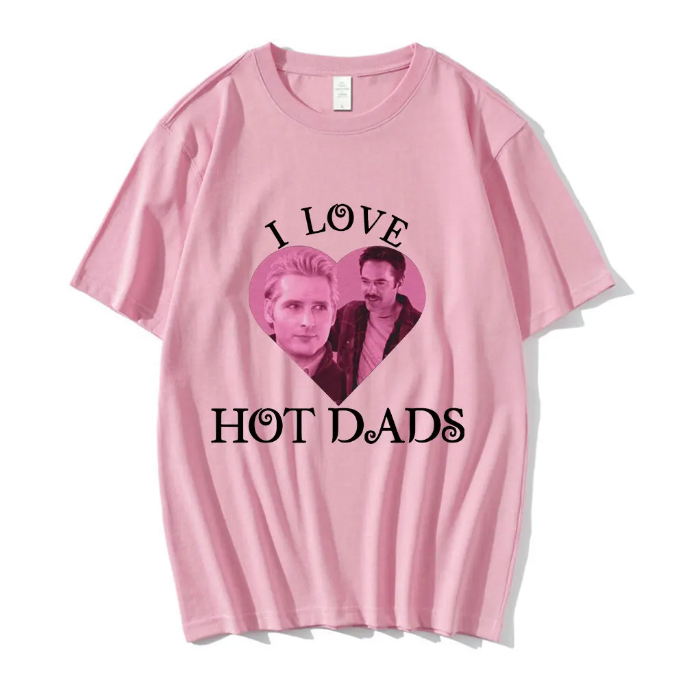 I Love Hot Dads T Shirt Twilight Saga Charlie Swan Carlisle Cullen T Shirts Men Women Clothing Casual Cotton Oversized T-shirts