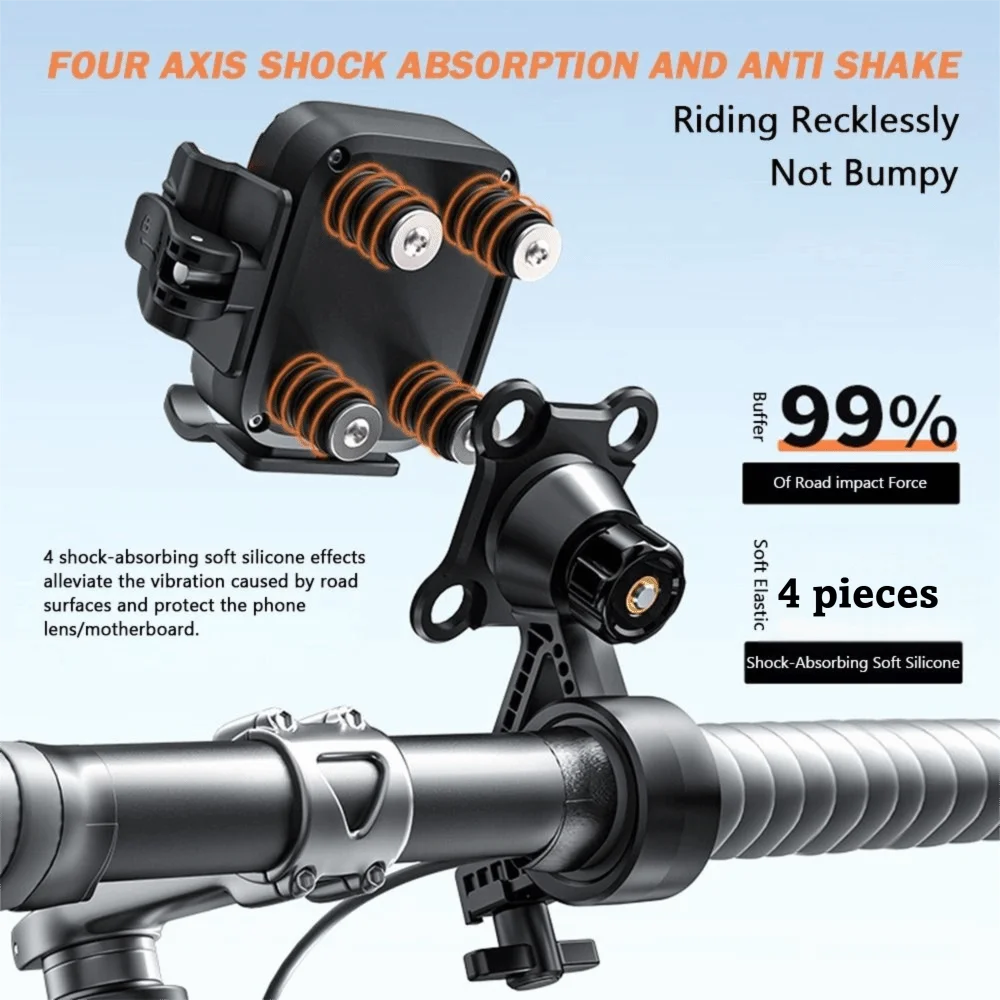 

Handlebar Mount Shockproof Phone Mount Waterproof Reinforced Bike Holder Anti-Shake Universal Nav Bracket Navigation